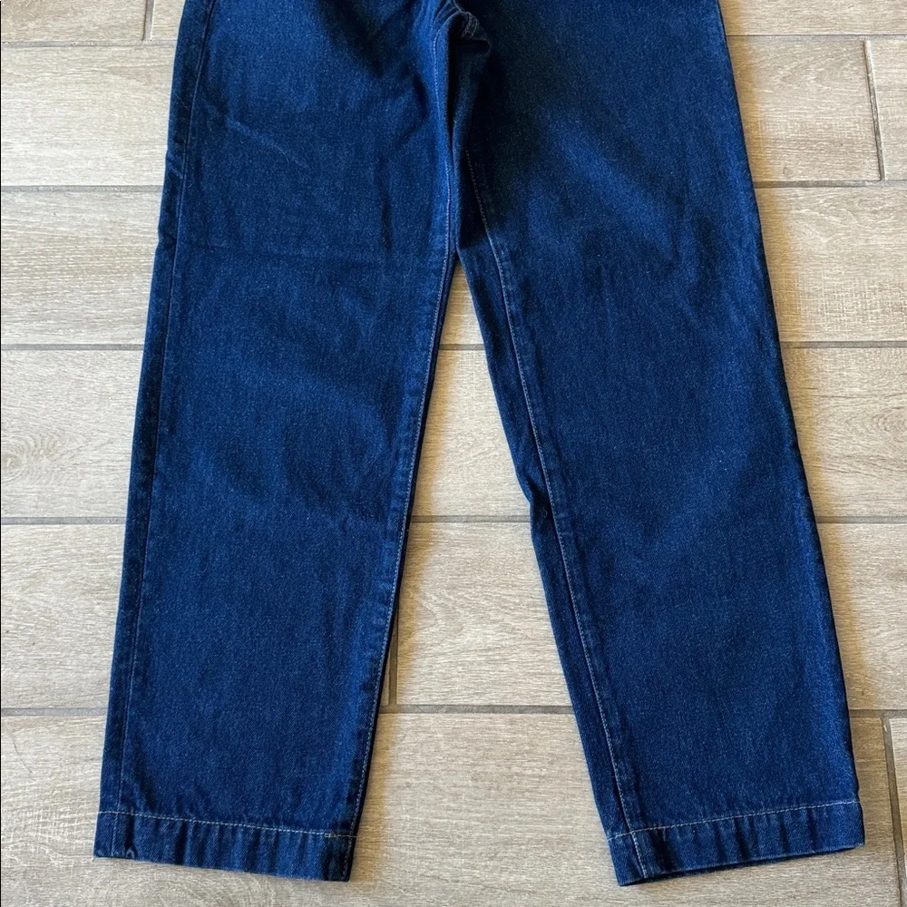 Madewell Baggy Straight Dark Wash Trouser Style Jeans in Woodham Wash Size: 26